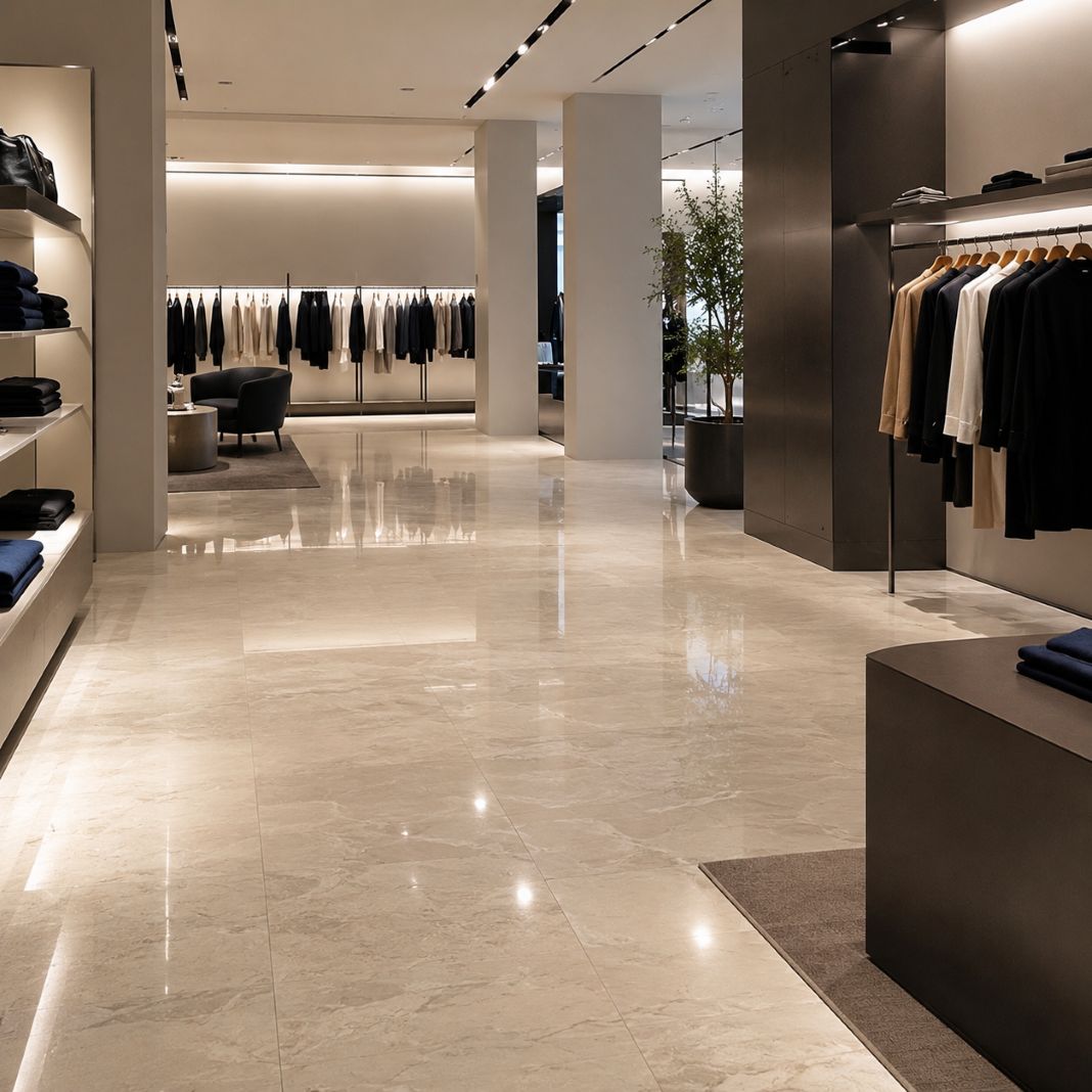 Premium retail and managed property interior prepared by a professional London cleaning company
