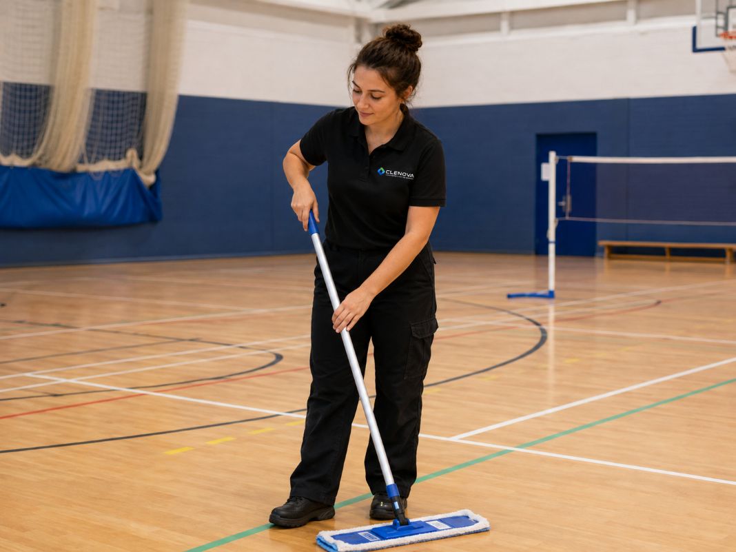 NEW cleaning leisure centre sports hall - illustrative image