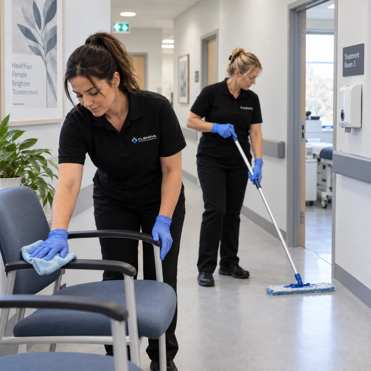 CQC Cleaning Clinic Corridor - Illustrative Image